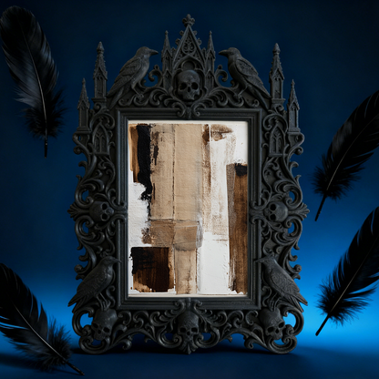 Edgy Gothic Dark-style Photo Frame | Occult Tarot Card Illustration Shop Decor, Photo Ornament, Wall-mountable & Tabletop, Scratch-resistant