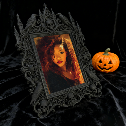Sophisticated Gothic Dark-style Photo Frame | Paranormal Research Lab Decor, Photo Ornament, Dual-use Display, Elegant Frame