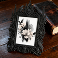 Sophisticated Gothic Dark-style Photo Frame | Horror Themed Book Club Meeting Decor, Photo Ornament, Wall-mountable & Tabletop, Reusable Fra