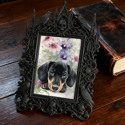 Edgy Gothic Dark-style Photo Frame | Gothic Handmade Incense Shop Decor, Photo Ornament, Dual-use Display, Non-toxic Frame