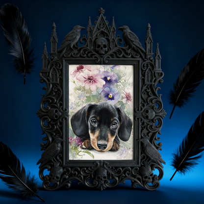 Edgy Gothic Dark-style Photo Frame | Gothic Handmade Incense Shop Decor, Photo Ornament, Dual-use Display, Non-toxic Frame