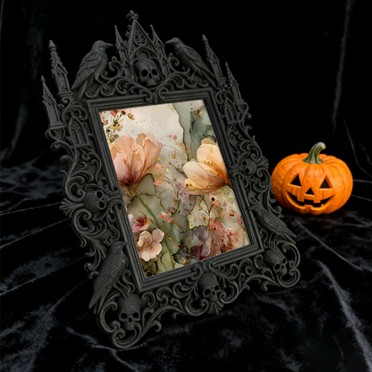Rebellious Gothic Dark-style Photo Frame | Gothic Basement Workshop Decor, Photo Ornament, Wall/Table Dual-use, Moisture-proof Frame