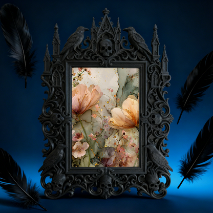 Rebellious Gothic Dark-style Photo Frame | Gothic Basement Workshop Decor, Photo Ornament, Wall/Table Dual-use, Moisture-proof Frame