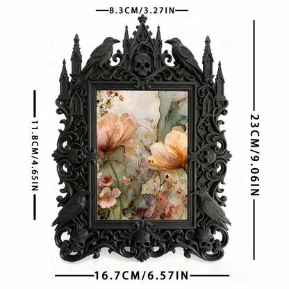 Rebellious Gothic Dark-style Photo Frame | Gothic Basement Workshop Decor, Photo Ornament, Wall/Table Dual-use, Moisture-proof Frame