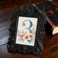 Edgy Gothic Dark-style Photo Frame | Dark Dried Botanical Shop Decor, Photo Ornament, Wall-mountable & Tabletop, Natural Frame