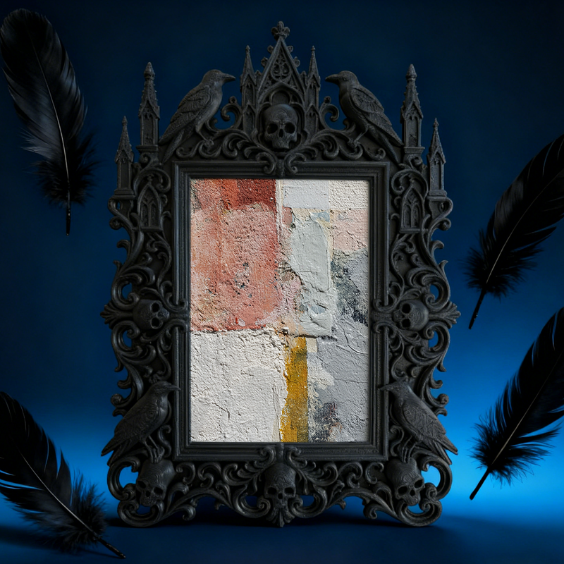 Edgy Gothic Dark-style Photo Frame | Gothic Candle Holder Display Shop Decor, Photo Ornament, Dual-use Display, Simple Frame
