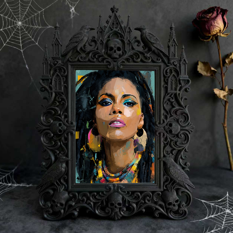Sophisticated Gothic Dark-style Photo Frame | Horror Themed Candy Shop Decor, Photo Ornament, Wall-mountable & Tabletop, Food-safe Frame