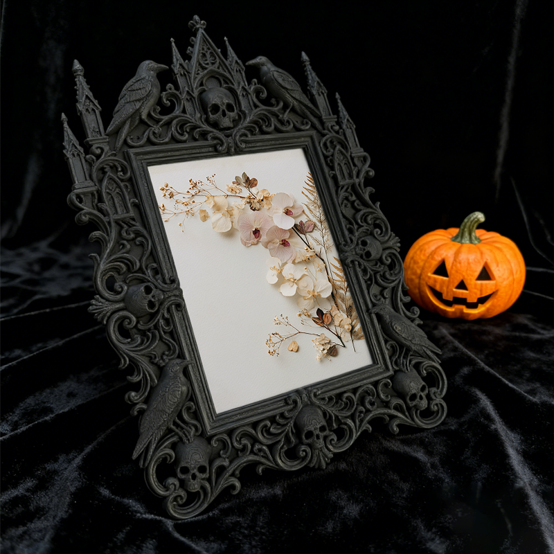 Sophisticated Gothic Dark-style Photo Frame | Paranormal Podcast Live Event Decor, Photo Ornament, Wall/Table Dual-use, Brandable Frame