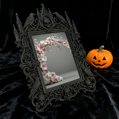 Edgy Gothic Dark-style Photo Frame | Gothic Handmade Bath Bomb Shop Decor, Photo Ornament, Dual-use Display, Clean Frame