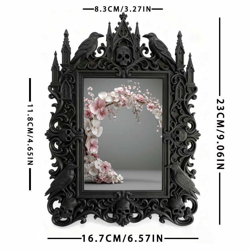 Edgy Gothic Dark-style Photo Frame | Gothic Handmade Bath Bomb Shop Decor, Photo Ornament, Dual-use Display, Clean Frame