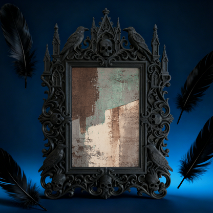 Rebellious Gothic Dark-style Photo Frame | Gothic Kids’ Witch Costume Room Decor, Photo Ornament, Wall/Table Dual-use, Child-safe Frame
