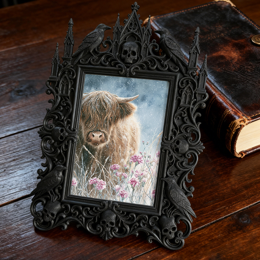Collector’s Gothic Dark-style Photo Frame | Vampire Masquerade Mask Shop Decor, Photo Ornament, Dual-use Display, Festive Frame