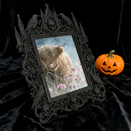 Collector’s Gothic Dark-style Photo Frame | Vampire Masquerade Mask Shop Decor, Photo Ornament, Dual-use Display, Festive Frame