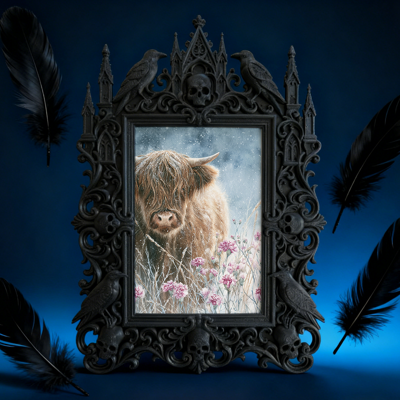 Collector’s Gothic Dark-style Photo Frame | Vampire Masquerade Mask Shop Decor, Photo Ornament, Dual-use Display, Festive Frame