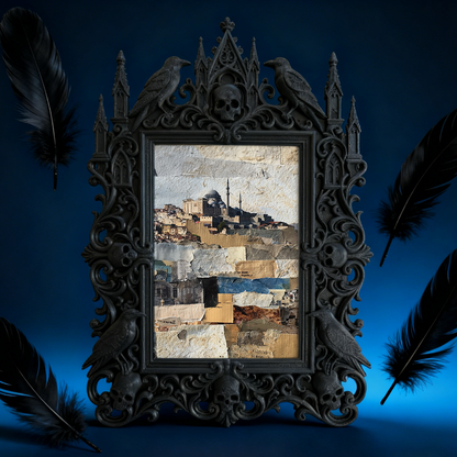 Sophisticated Gothic Dark-style Photo Frame | Ghost Tour Souvenir Stand Decor, Photo Ornament, Wall/Table Dual-use, Professional Frame