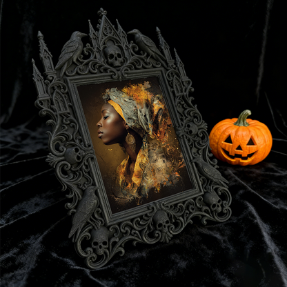Top-rated Gothic Dark-style Photo Frame | Gothic Nail Art Studio Display, Photo Ornament, Wall-mountable & Tabletop, Plastic Frame
