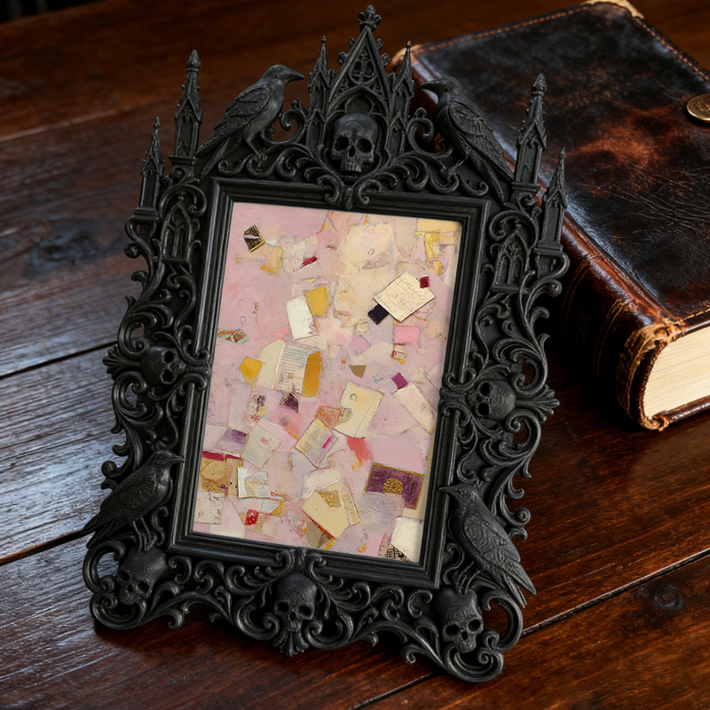 Bestseller Gothic Dark-style Photo Frame | Dark Academia Dorm Desk Decor, Photo Ornament, Wall/Table Dual-use, Durable Frame