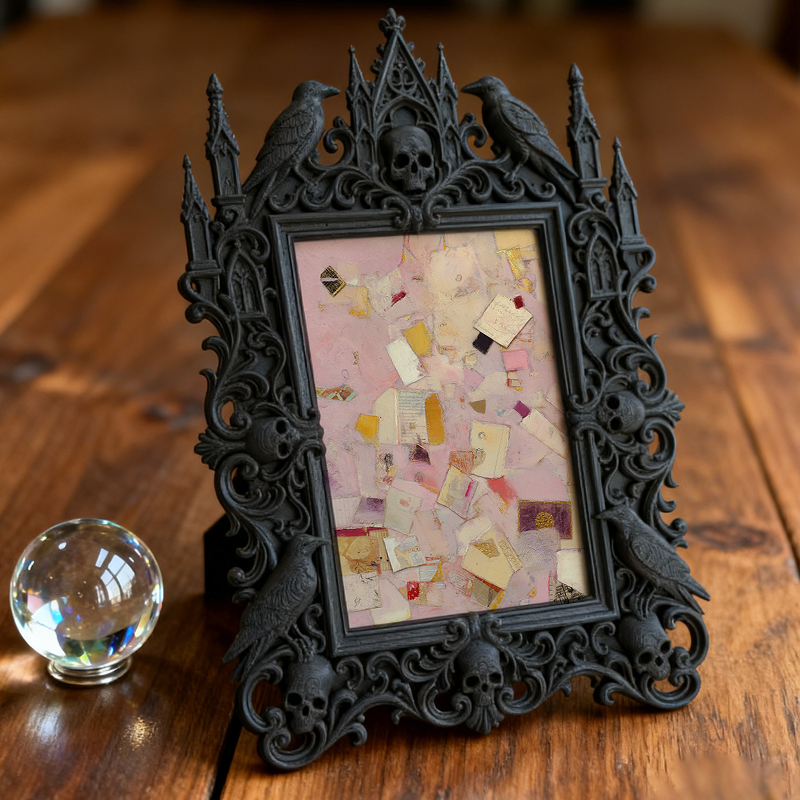 Bestseller Gothic Dark-style Photo Frame | Dark Academia Dorm Desk Decor, Photo Ornament, Wall/Table Dual-use, Durable Frame