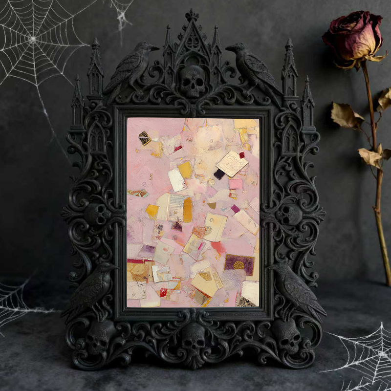 Bestseller Gothic Dark-style Photo Frame | Dark Academia Dorm Desk Decor, Photo Ornament, Wall/Table Dual-use, Durable Frame