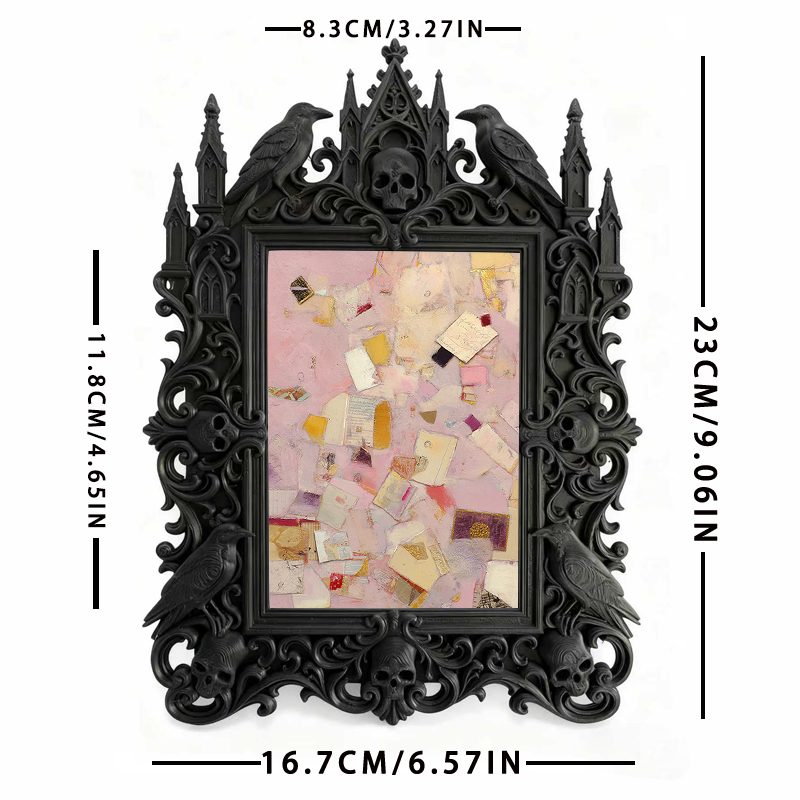 Bestseller Gothic Dark-style Photo Frame | Dark Academia Dorm Desk Decor, Photo Ornament, Wall/Table Dual-use, Durable Frame