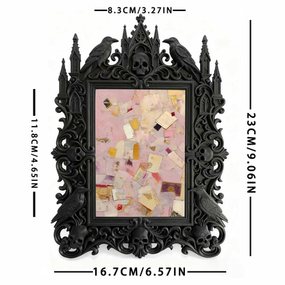 Bestseller Gothic Dark-style Photo Frame | Dark Academia Dorm Desk Decor, Photo Ornament, Wall/Table Dual-use, Durable Frame