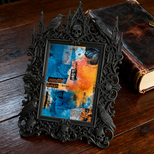 Hot-selling Gothic Dark-style Photo Frame | Vampire-themed Café Wall Decor, Photo Ornament, Dual-use Display, Retro Plastic Frame