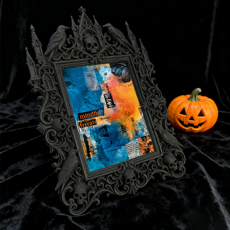 Hot-selling Gothic Dark-style Photo Frame | Vampire-themed Café Wall Decor, Photo Ornament, Dual-use Display, Retro Plastic Frame
