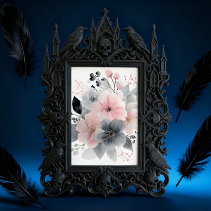 Popular Gothic Dark-style Photo Frame | Gothic Pet Photography Studio Prop, Photo Ornament, Wall/Table Dual-use, Eco-friendly Frame