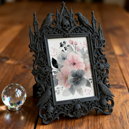 Popular Gothic Dark-style Photo Frame | Gothic Pet Photography Studio Prop, Photo Ornament, Wall/Table Dual-use, Eco-friendly Frame