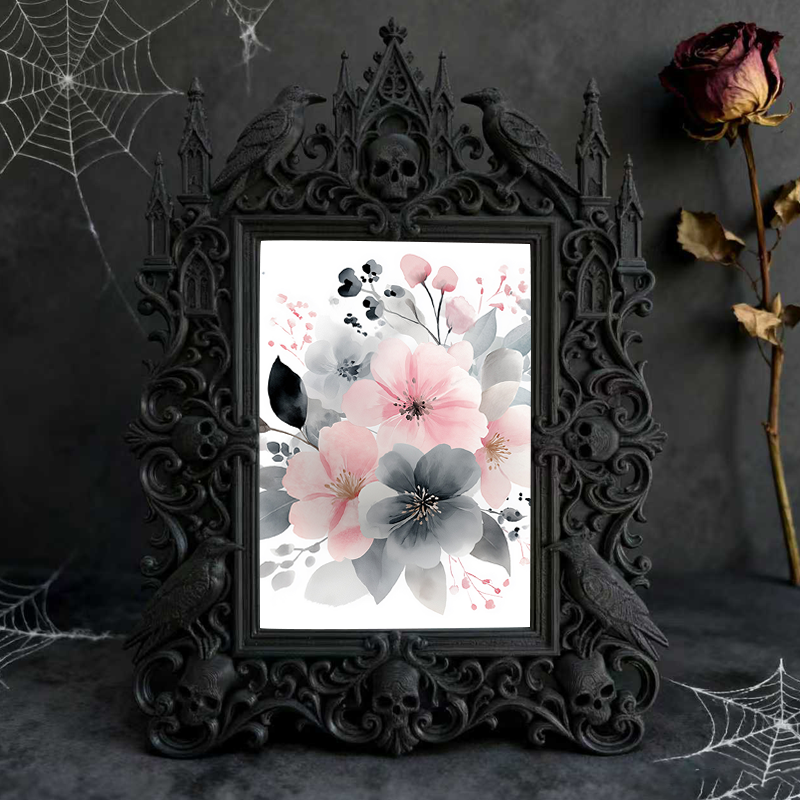 Popular Gothic Dark-style Photo Frame | Gothic Pet Photography Studio Prop, Photo Ornament, Wall/Table Dual-use, Eco-friendly Frame