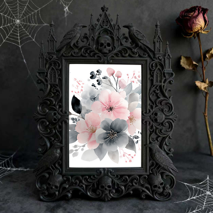 Popular Gothic Dark-style Photo Frame | Gothic Pet Photography Studio Prop, Photo Ornament, Wall/Table Dual-use, Eco-friendly Frame