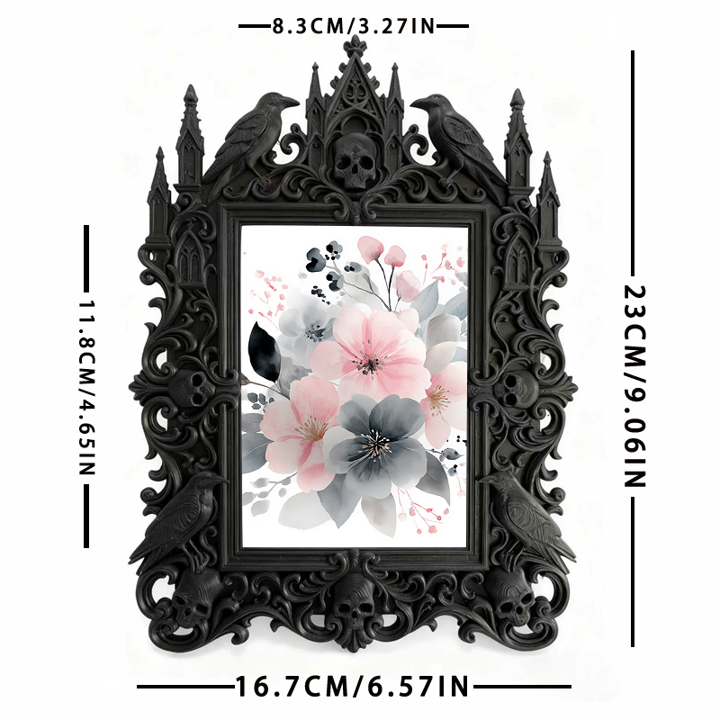 Popular Gothic Dark-style Photo Frame | Gothic Pet Photography Studio Prop, Photo Ornament, Wall/Table Dual-use, Eco-friendly Frame