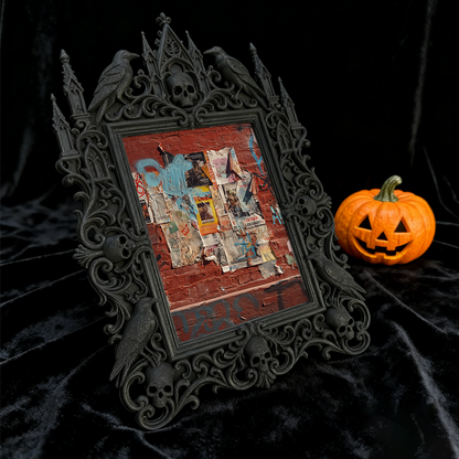 Must-have Gothic Dark-style Photo Frame | Dark Floral Wedding Photo Booth Decor, Photo Ornament, Dual-use Display, Sturdy Frame