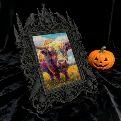 Exclusive Gothic Dark-style Photo Frame | Occult Tarot Reading Studio Decor, Photo Ornament, Wall-mountable & Tabletop, Collectible Frame
