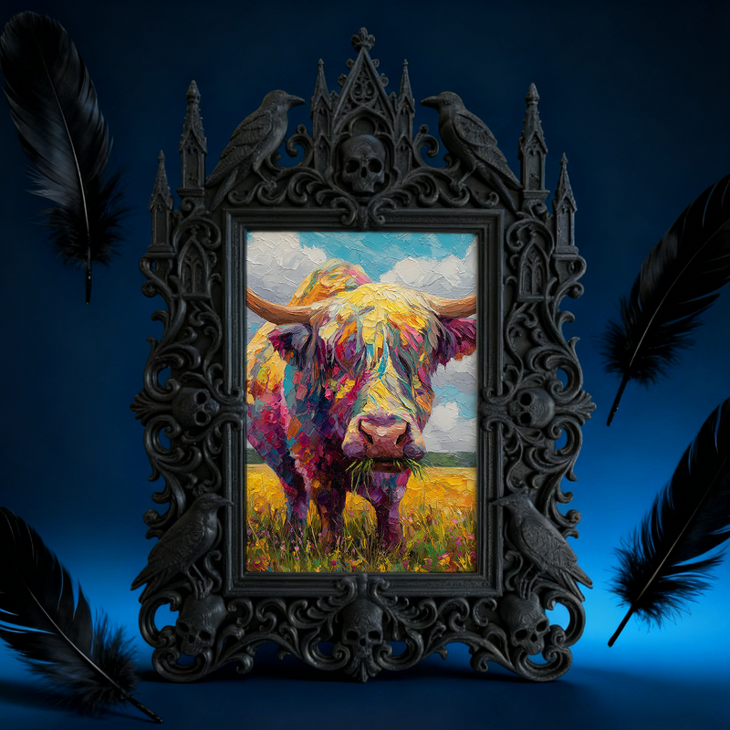 Exclusive Gothic Dark-style Photo Frame | Occult Tarot Reading Studio Decor, Photo Ornament, Wall-mountable & Tabletop, Collectible Frame