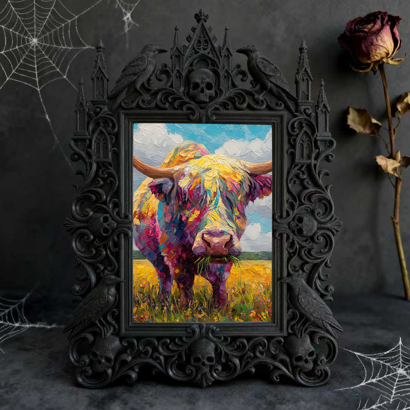 Exclusive Gothic Dark-style Photo Frame | Occult Tarot Reading Studio Decor, Photo Ornament, Wall-mountable & Tabletop, Collectible Frame