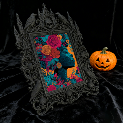 Rare Gothic Dark-style Photo Frame | Werewolf LARP Camp Decor, Photo Ornament, Wall/Table Dual-use, Rustic Frame