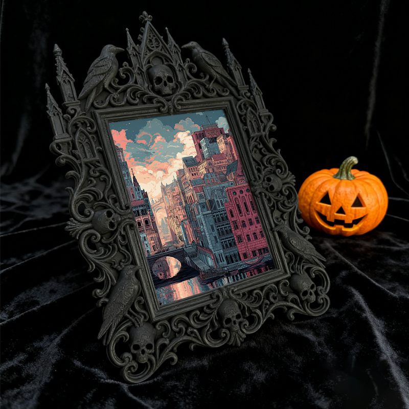 Classy Gothic Dark-style Photo Frame | Dark Calligraphy Studio Decor, Photo Ornament, Wall-mountable & Tabletop, Practical Frame