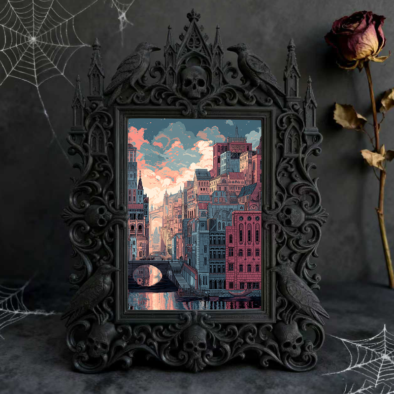 Classy Gothic Dark-style Photo Frame | Dark Calligraphy Studio Decor, Photo Ornament, Wall-mountable & Tabletop, Practical Frame