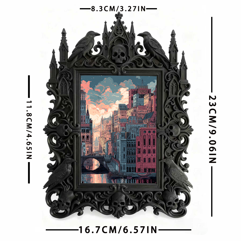 Classy Gothic Dark-style Photo Frame | Dark Calligraphy Studio Decor, Photo Ornament, Wall-mountable & Tabletop, Practical Frame