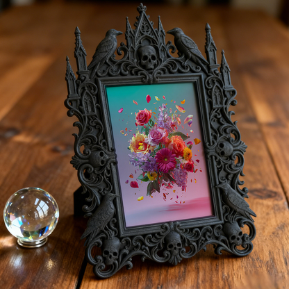 Limited-edition Gothic Dark-style Photo Frame | Vampire Cosplay Shop Display, Photo Ornament, Wall/Table Dual-use, Artistic Frame