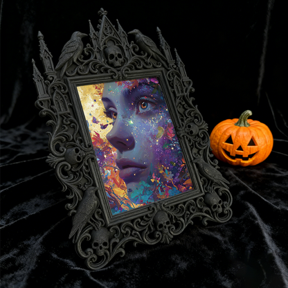 Gritty Gothic Dark-style Photo Frame | Gothic Tattoo Studio Wall Decor, Photo Ornament, Dual-use Display, Wear-resistant Frame