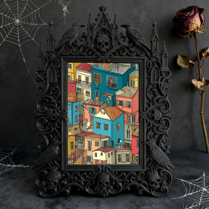 Sophisticated Gothic Dark-style Photo Frame | Paranormal Podcast Studio Decor, Photo Ornament, Wall-mountable & Tabletop, Elegant Frame
