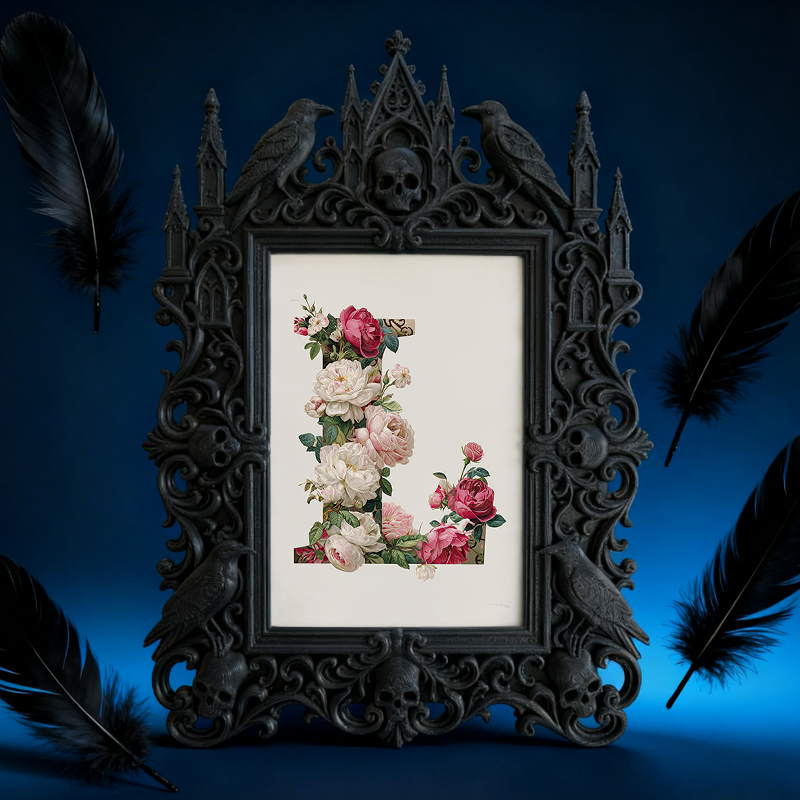 Collector’s Gothic Dark-style Photo Frame | Horror Comic Book Store Decor, Photo Ornament, Wall/Table Dual-use, Display-grade Frame