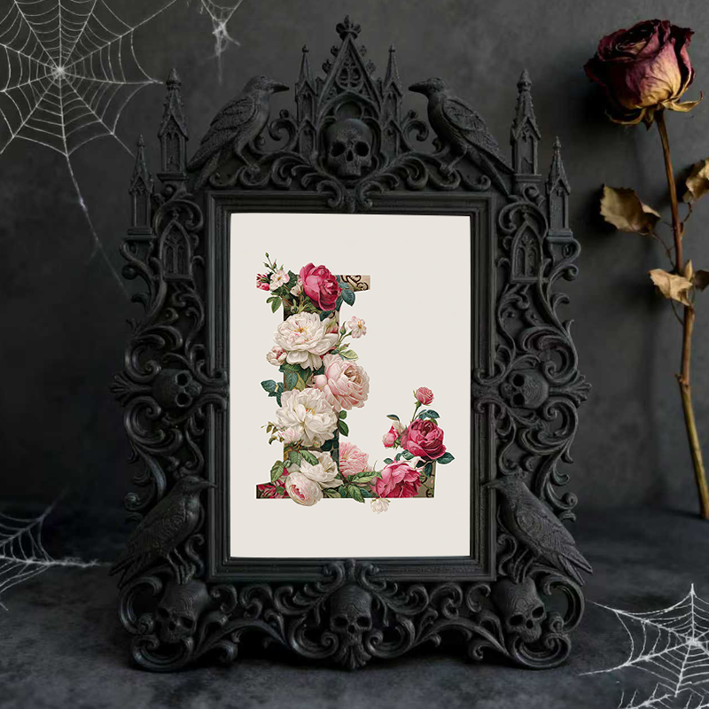 Collector’s Gothic Dark-style Photo Frame | Horror Comic Book Store Decor, Photo Ornament, Wall/Table Dual-use, Display-grade Frame