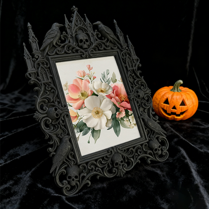 Daring Gothic Dark-style Photo Frame | Dark Fantasy RPG Game Room Decor, Photo Ornament, Wall-mountable & Tabletop, Creative Frame