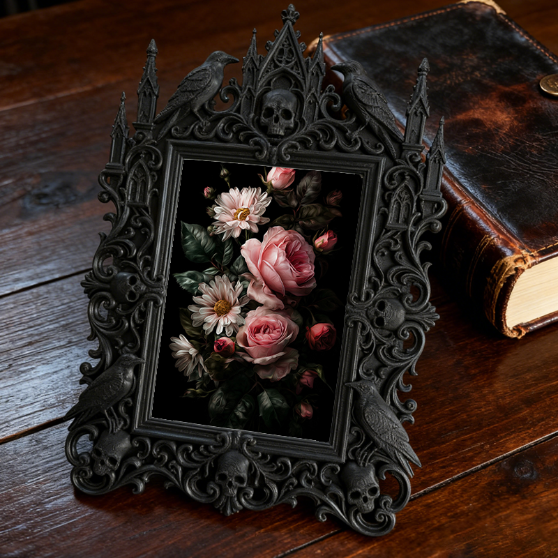 Unique Gothic Dark-style Photo Frame | Gothic Candle Making Studio Decor, Photo Ornament, Dual-use Display, Cute Frame