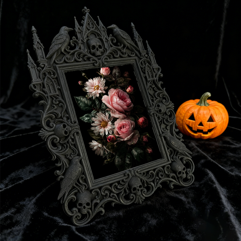 Unique Gothic Dark-style Photo Frame | Gothic Candle Making Studio Decor, Photo Ornament, Dual-use Display, Cute Frame