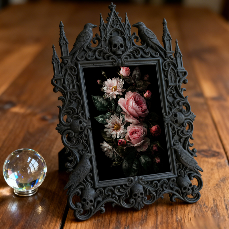 Unique Gothic Dark-style Photo Frame | Gothic Candle Making Studio Decor, Photo Ornament, Dual-use Display, Cute Frame