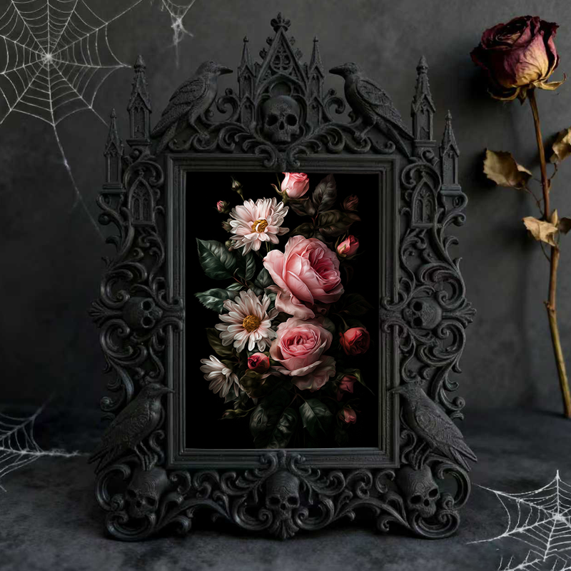 Unique Gothic Dark-style Photo Frame | Gothic Candle Making Studio Decor, Photo Ornament, Dual-use Display, Cute Frame